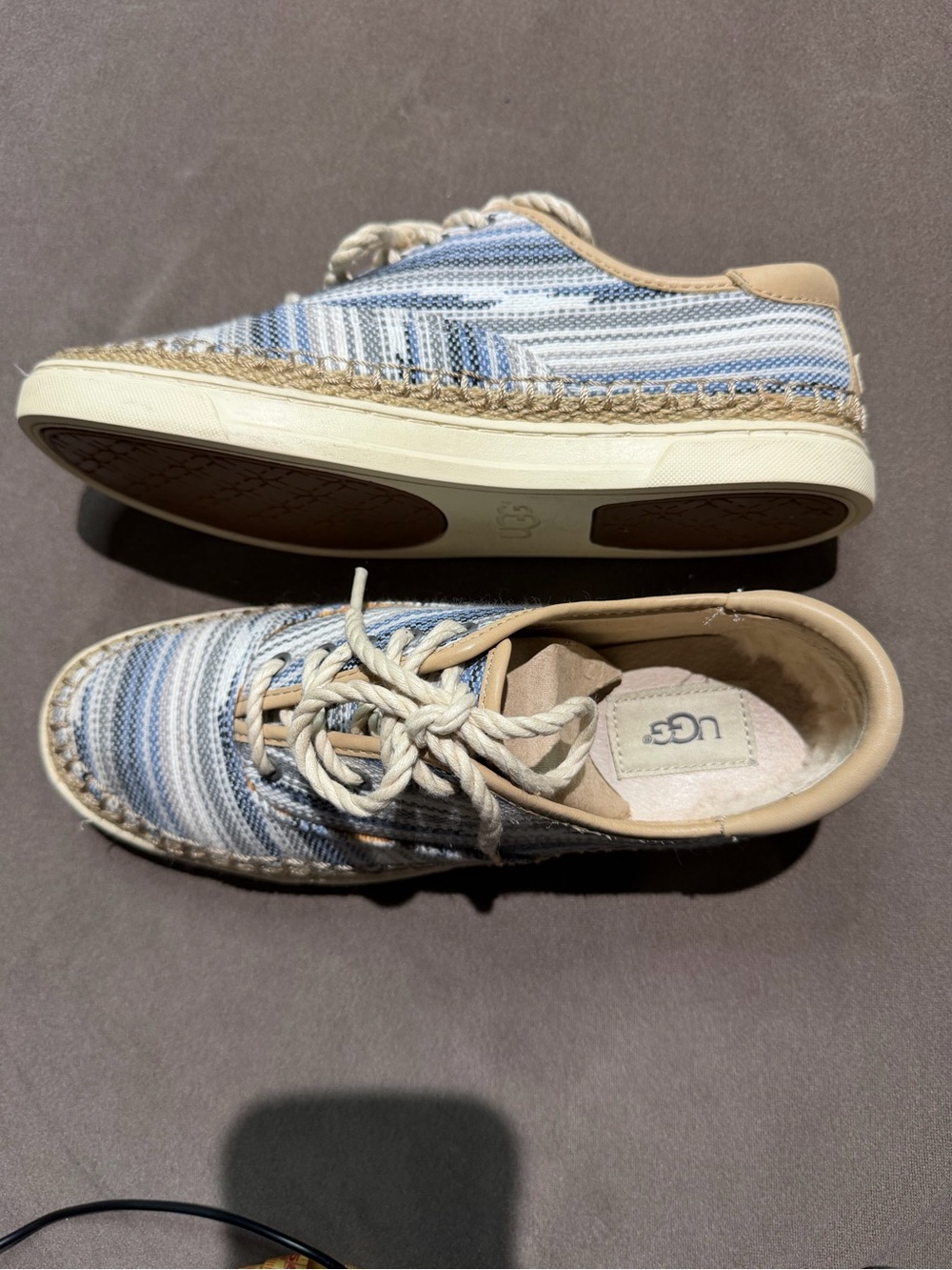UGG Canvas Boat Style Sneaker Size 8